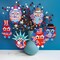 36 Sets 4th of July Craft Kits Patriotic Crafts DIY Owl Ornaments Decoration